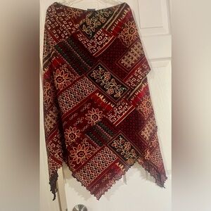 Westbound Red and Black Floral Skirt